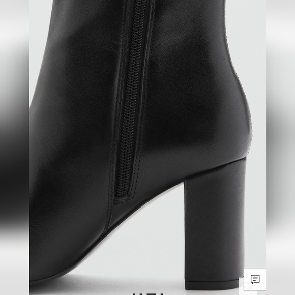 Mango Elegant Black Knee-High Women's Boots - Picture 3 of 5